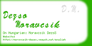 dezso moravcsik business card