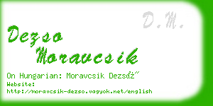 dezso moravcsik business card